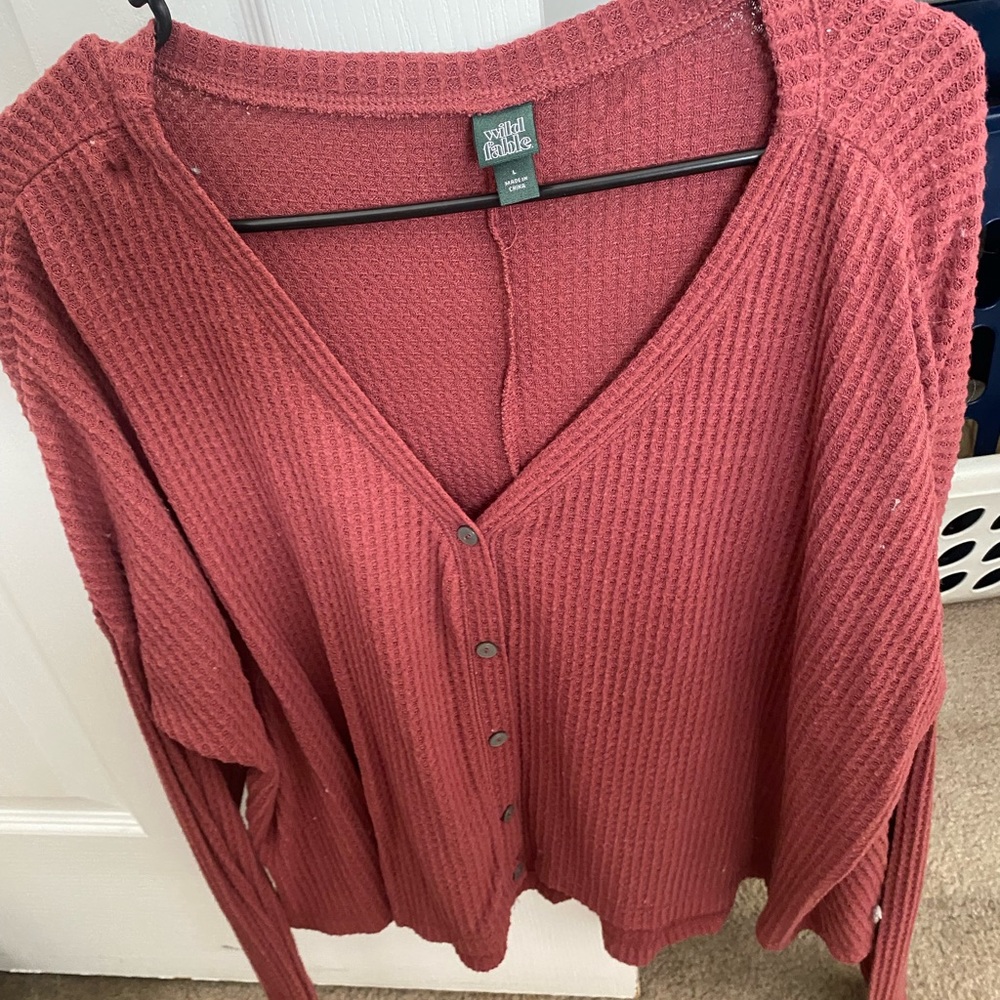 Wild fable button sweater